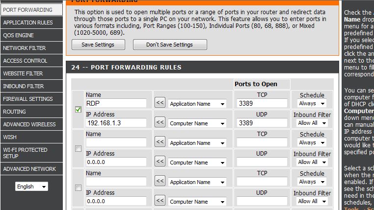 Forwarding enabled